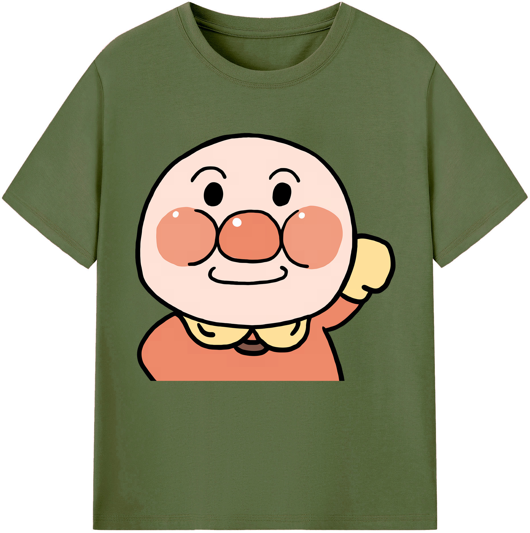 （画像用） アンパンマン Anpanman 綿100％半袖Tシャツ（フロントプリント）